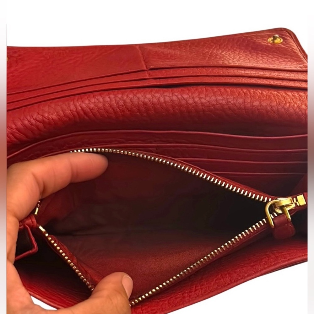 Prada Portafoglio Pattina Wallet crimson red - Picture 6 of 10